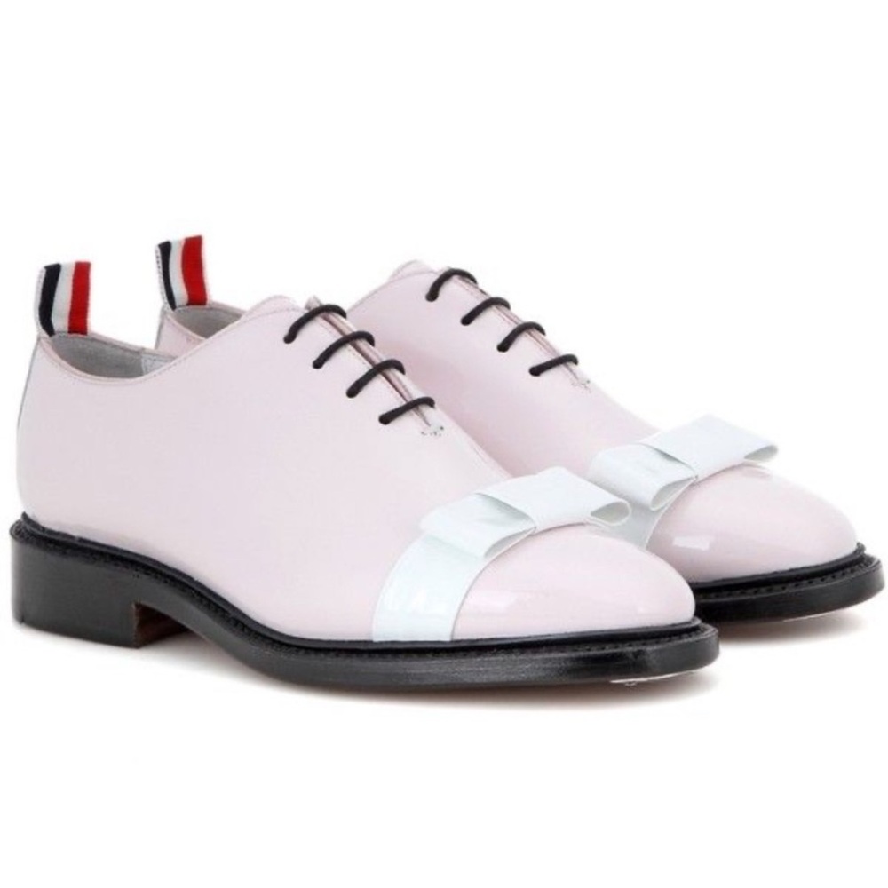 Thom Browne Pink and White Oxfords